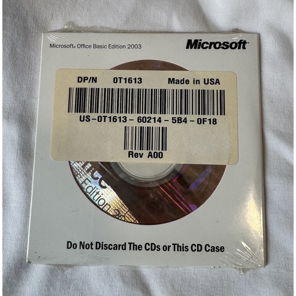 Microsoft Office Basic Edition 2003 with Product Key (Dell OEM) New Sealed